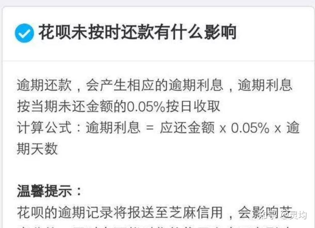 花呗迟还十天会怎么样